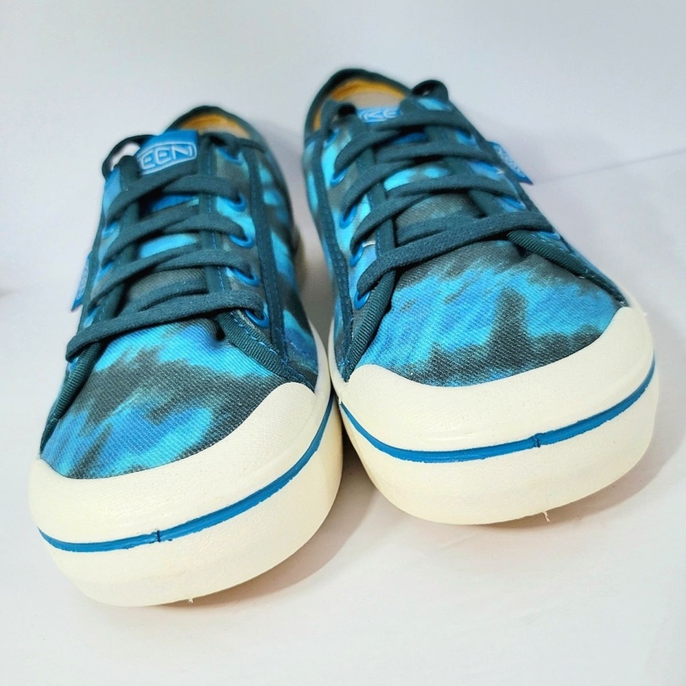 Keen Elsa V Sneakers Tie Dye Star White Canvas Womens 9 Shoes Blue Green Laces - Picture 5 of 16